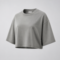 Ash Boxy Crop Tee — FINALDARK