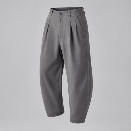 Ash Curved Pleated Pant — FINALDARK