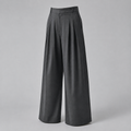 Charcoal Extra-Wide Pleated Pant — FINALDARK
