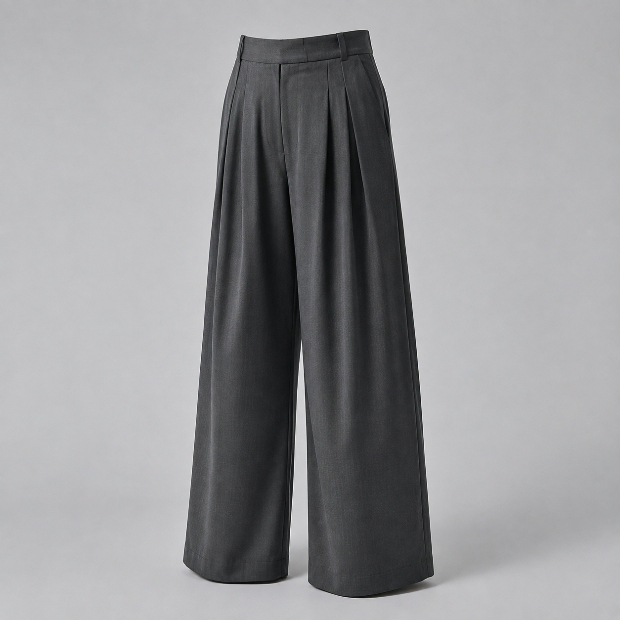 Charcoal Extra-Wide Pleated Pant — FINALDARK