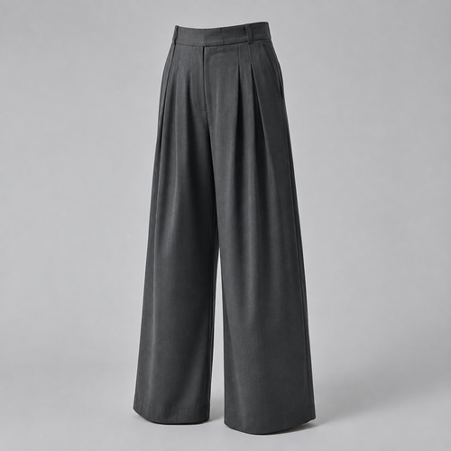 Charcoal Extra-Wide Pleated Pant product detail
