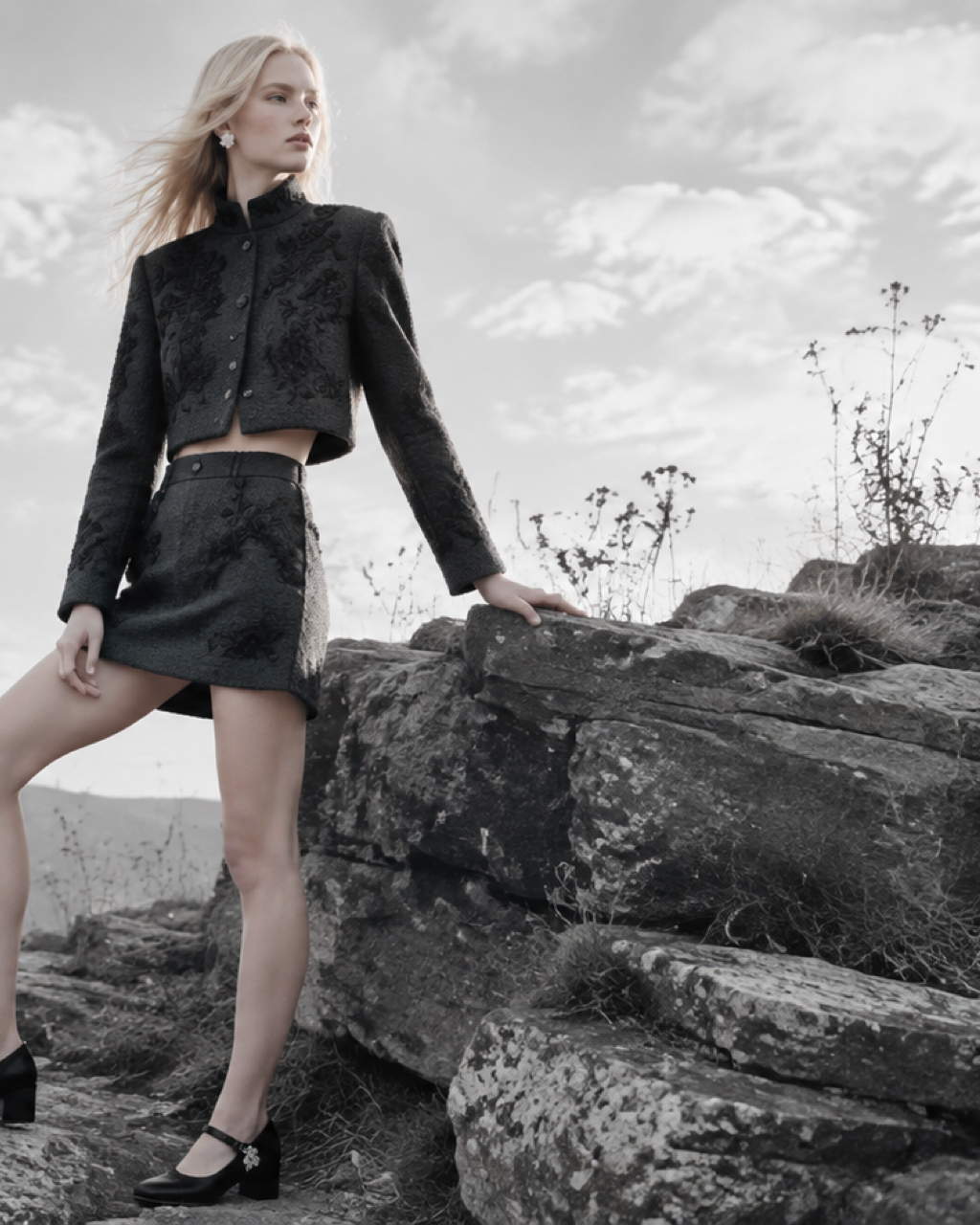 FINALDARK monochrome fashion model