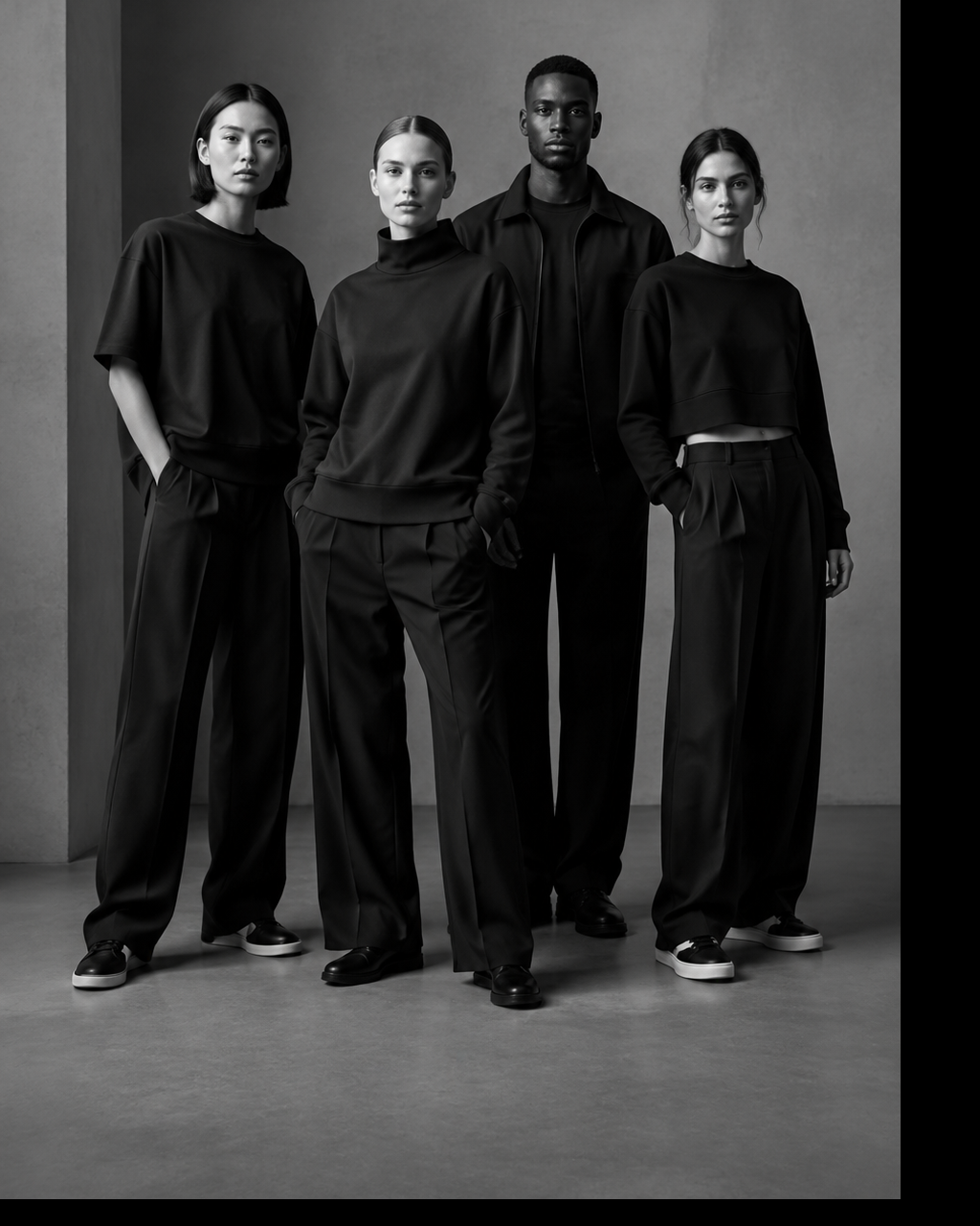 FINALDARK monochrome fashion model