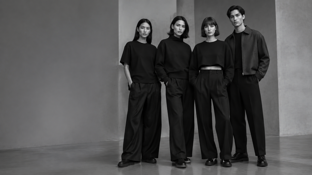 FINALDARK monochrome fashion campaign