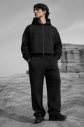 Night Double-Zip Hoodie worn by a FINALDARK fashion model