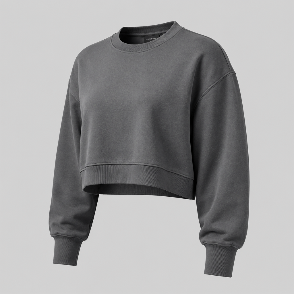 Slate Cropped Crewneck product detail