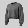Slate Cropped Crewneck — FINALDARK